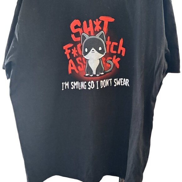 Smiling So I Don’t Have To Swear T-Shirt Funny Quotes - Picture 1 of 6